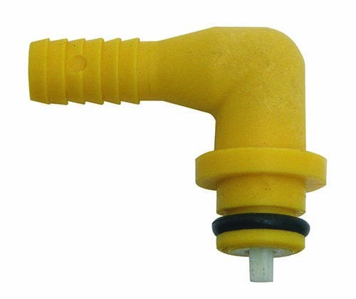 SF PL 1/4"  BARB "L" GAS FITTING