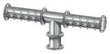 10 TAP BRUSHED SS 6" Dia. EAGLE "T" TOWER GLYCOL COOLED