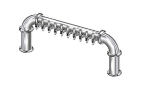 10 TAP(3"OC)POLISHED SS LIONS GATE "U" CH-MX AIR