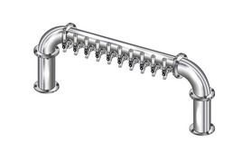 10 TAP(3"OC)POLISHED SS LIONS GATE "U" CH-MX AIR
