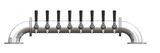 8 TAP POLISHED SS LOW BRIDGE TOWER GLYCOL COOLED