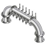 12 TAP POLISHED SS 6"Dia.(6+6)DBL SERV GOLDEN GATE TOWER CLD