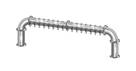16 TAP(3"OC)POLISHED SS LIONS GATE "U" CH-MX CLD
