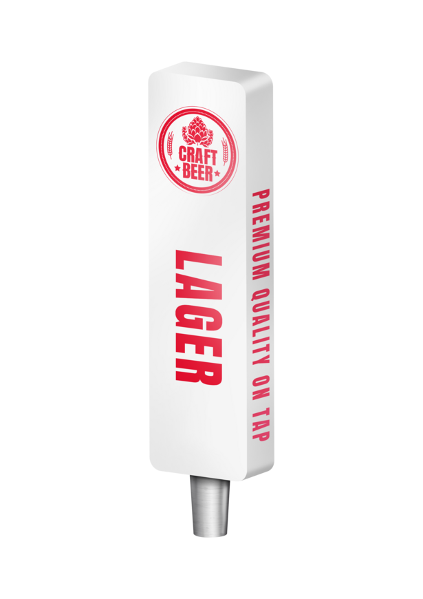 BR-2S 4CP WHT BLOCK (CHR) TAP HANDLE