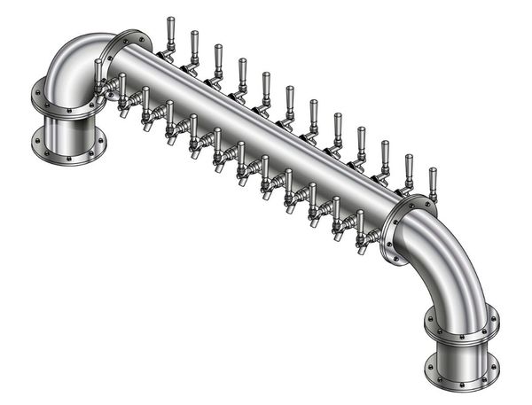 48 TAP POLISH SS 6"Dia(24+24)DBL SERV GOLDEN GATE TOWER CLD