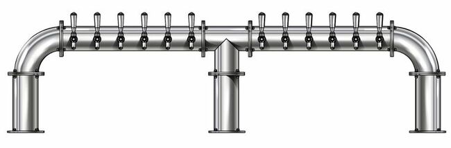 12 TAP(4"OC)POLISHED SS LIONS GATE 3P GLYCOL COOLED