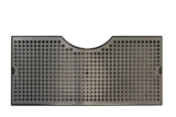 19-3/4" x 10"(8-1/4"c/o) BRUSHED SS DRIP TRAY WITH DRAIN
