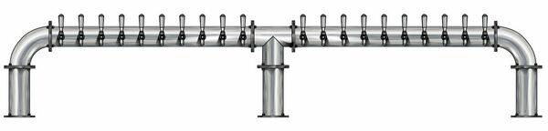 16 TAP(4"OC)POLISHED SS LIONS GATE 3P GLYCOL COOLED