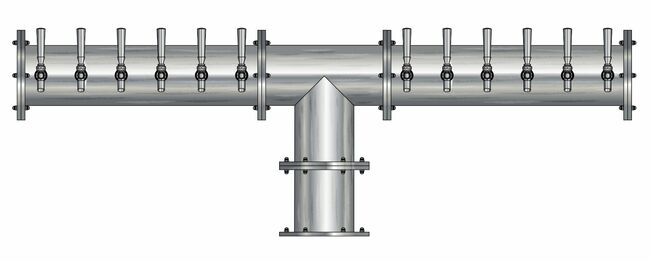 24T BRUSHED SS 6" Dia.(12+12)DBL SERV. EAGLE "T" TOWER CLD