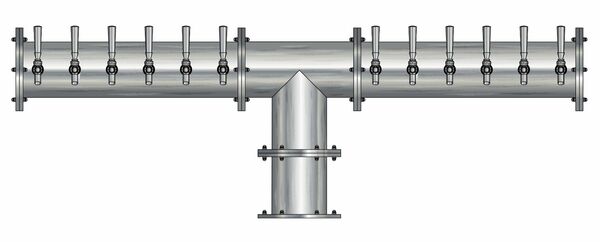 24T BRUSHED SS 6" Dia.(12+12)DBL SERV. EAGLE "T" TOWER CLD