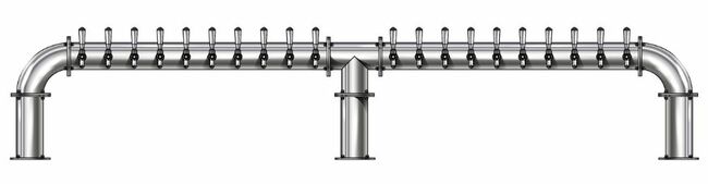 20 TAP(4"OC)POLISHED SS LIONS GATE 3P GLYCOL COOLED