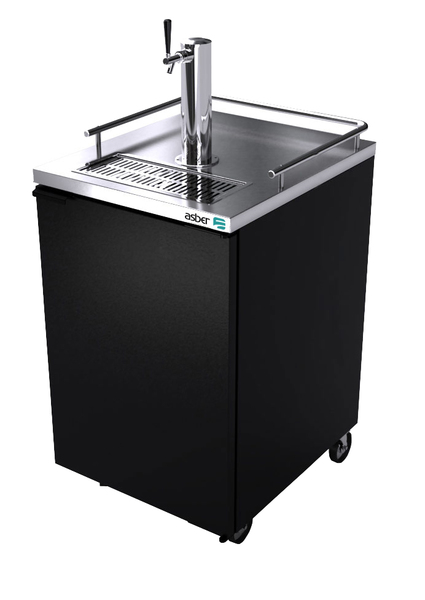 ASBER 24" BLACK 1 TAP 1-DOOR DIRECT DRAW