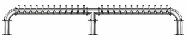 24 TAP(4"OC)POLISHED SS LIONS GATE 3P GLYCOL COOLED