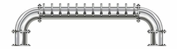 12 TAP POLISHED SS 6" Dia. GOLDEN GATE "U" TOWER CLD