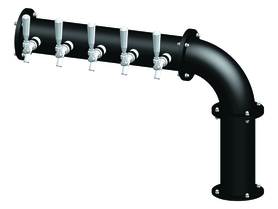 5 TAP(4"OC)MATTE BLACK LINX R7 W/PVD HARDWARE CH-MX CLD