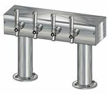 4 TAP BRUSHED SS[3"D]13"CTR DBL PED T-TOWER AIR COOLED