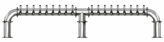 18 TAP(4"OC)POLISHED SS LIONS GATE 3P GLYCOL COOLED