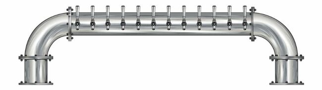 12 TAP BRUSHED SS 6" Dia. GOLDEN GATE "U" TOWER CLD