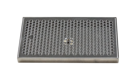 12" x 7" BRUSHED SS DRIP TRAY WITH DRAIN