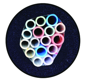 CABLED 12+4 TAPED JACKET 3/8" ID HI GLOSS TUBES