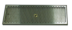 20" x 7" BRUSHED SS DRIP TRAY WITH DRAIN