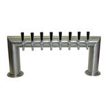 8 TAP BRUSHED SS PASS-THRU TWR LEFT SIDE EXIT GLYCOL COOLED