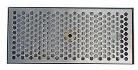 12" x 5-3/8" BRUSHED SS DRIP TRAY WITH DRAIN