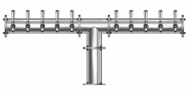 10 TAP(4"OC)POLISHED SS CONDOR "T" CH-MX AIR