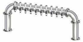 10 TAP 3" DIA. POLISHED SS BRIDGE TOWER GLYCOL COOLED