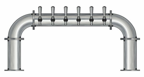 6 TAP(4"OC)BRUSHED SS LIONS GATE CH-MX CLD