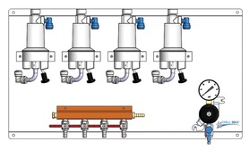 BEVCHEK 1Pr/2P TF REG/SMART FOB GAS DIST PANEL [-BKT]