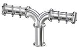 6 TAP(3"OC)POLISHED SS ALBATROSS "Y" CH-MX AIR