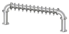 12 TAP 3" DIA. POLISHED SS BRIDGE TOWER GLYCOL COOLED