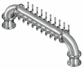 20 TAP BRUSHED SS 6"Dia(10+10) DBL SERV GOLDEN GATE TWR CLD