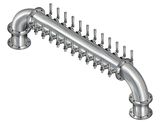 24 TAP BRUSH SS 6"Dia(12+12) DBL SERV GOLDEN GATE TOWER CLD
