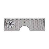 30" x 8"- 6" DIA CUT-OUT BRUSHED SS SPRAY DRIP TRAY