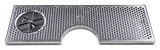 34" x 8"- 6" DIA CUT-OUT BRUSHED SS SPRAY DRIP TRAY