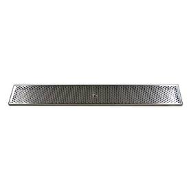 39" x 5-3/8" BRUSHED SS DRIP TRAY WITH DRAIN