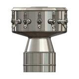 5 TAP POLISHED SS MUSHROOM TOWER GLYCOL COOLED