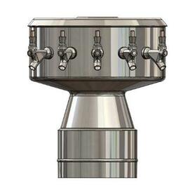 5 TAP POLISHED SS MUSHROOM TOWER GLYCOL COOLED