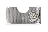18" x 9" (6-1/4"c/o) BRUSHED SS SPRAY DRIP TRAY