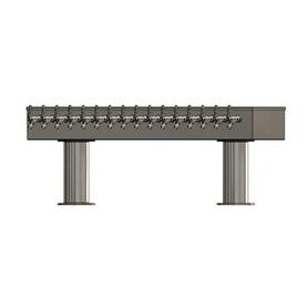 16 TAP BRUSHED SS 2P[4"D]T-TOWER COLD - NO PEDESTALS NO TAPS