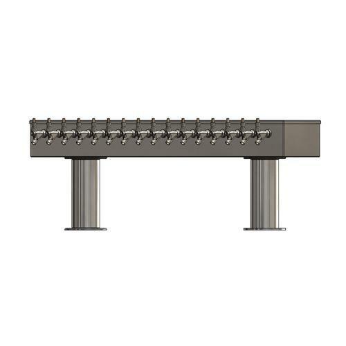 16 TAP BRUSHED SS 2P[4"D]T-TOWER COLD - NO PEDESTALS NO TAPS