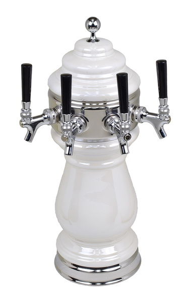 4T PEARL WHT TWR W/CHROME RING AIR-NO TAPS