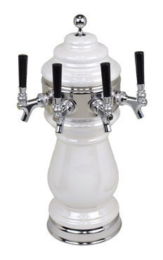 4T PEARL WHT TWR W/CHROME RING AIR-NO TAPS