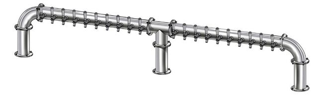 20 TAP(4"OC)POLISHED SS LIONS GATE 3P GLYCOL COOLED