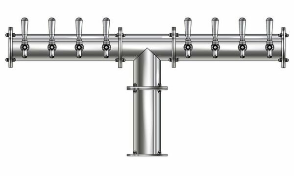 8 TAP(4"OC)POLISHED SS CONDOR "T" CH-MX CLD