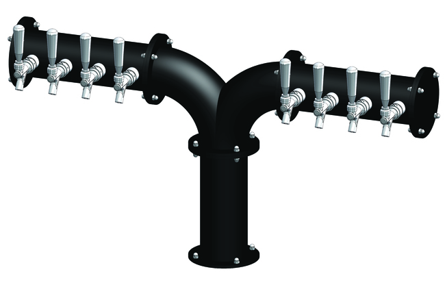 8 TAP(3"OC)MATTE BLACK ALBATROSS "Y" CH-MX CLD