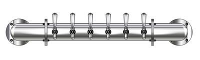 6 TAP(4"OC)POLISHED SS LIONS GATE WM CH-MX AIR