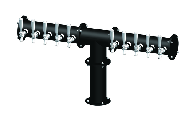 10 TAP(3"OC)MATTE BLACK CONDOR "T" CH-MX CLD